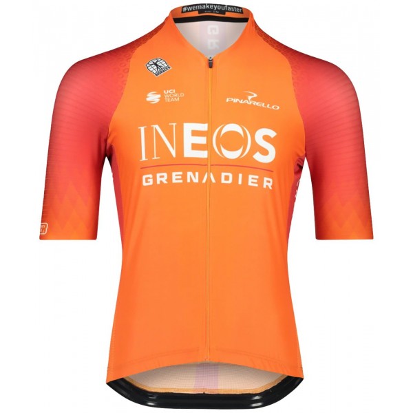 INEOS GRENADIERS 2022 trainingseditie ICON wielershirt met korte mouwen (lange ritssluiting) professioneel wielerteam