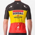 Soudal Quick-Step Belgisch Kampioen 2023 Competizione wielertrui met korte mouwen professioneel wielerteam