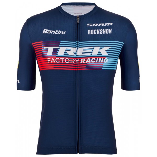 Trek Factory Racing XC 2023 fietsshirt met korte mouwen (lange ritssluiting) professioneel wielerteam