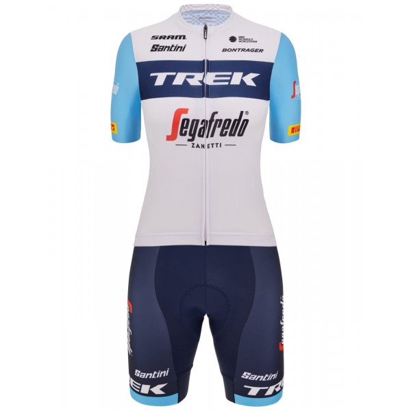 TREK-SEGAFREDO damesteam 2023 fietsset (jersey lange rits + fietsbroek) professioneel wielerteam