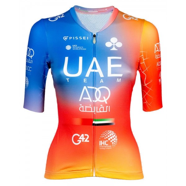 UAE TEAM ADQ 2023 dames wielershirt met korte mouwen dames wielerteam