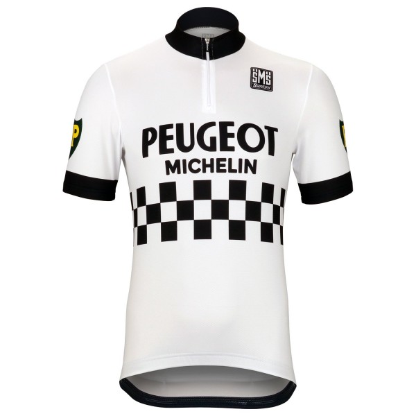 PEUGEOT BP MICHELIN White Wielershirt Korte Mouw