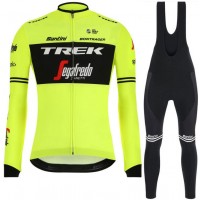 Trek Segafredo 2019 Training Fluo Geel Fietskleding Set Wielershirt Lange Mouw+Lange Fietsbroeken Bib Trek Segafredo 2019 Training Fluo Geel Fietskleding Set Wielershirt Lange Mouw+Lange Fietsbroeken Bib