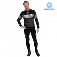 2019 Bianchi Milano XD Zwart Thermal Fietskleding Set Wielershirts Lange Mouw+Lange Wielrenbroek Bib 433UFUL 2019 Bianchi Milano XD Zwart Thermal Fietskleding Set Wielershirts Lange Mouw+Lange Wielrenbroek Bib 433UFUL