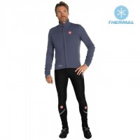 2019 Casteli DE Grey Thermal Fietskleding Set Wielershirts Lange Mouw+Lange Wielrenbroek Bib 509UFNW 2019 Casteli DE Grey Thermal Fietskleding Set Wielershirts Lange Mouw+Lange Wielrenbroek Bib 509UFNW