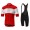 2019 Casteli Ruota Rood Fietskleding Set Fietsshirt Met Korte Mouwen+Korte Koersbroek Bib 361FQRM