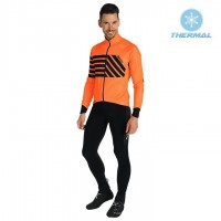 2019 Santini Svolta Orange Thermal Fietskleding Set Wielershirts Lange Mouw+Lange Wielrenbroek Bib 472YNPA 2019 Santini Svolta Orange Thermal Fietskleding Set Wielershirts Lange Mouw+Lange Wielrenbroek Bib 472YNPA
