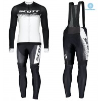 2019 Scott RC Zwart-Wit Thermal Fietskleding Set Wielershirts Lange Mouw+Lange Wielrenbroek Bib 317GZIR 2019 Scott RC Zwart-Wit Thermal Fietskleding Set Wielershirts Lange Mouw+Lange Wielrenbroek Bib 317GZIR