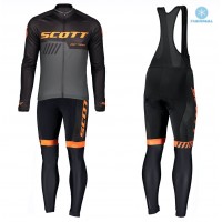 2019 Scott RC Team Zwart-Orange Thermal Fietskleding Set Wielershirts Lange Mouw+Lange Wielrenbroek Bib 541BBCJ 2019 Scott RC Team Zwart-Orange Thermal Fietskleding Set Wielershirts Lange Mouw+Lange Wielrenbroek Bib 541BBCJ