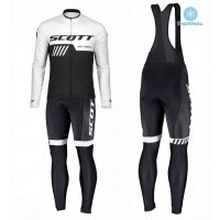 2019 Scott RC Team Zwart-Wit Thermal Fietskleding Set Wielershirts Lange Mouw+Lange Wielrenbroek Bib 412GGOZ 2019 Scott RC Team Zwart-Wit Thermal Fietskleding Set Wielershirts Lange Mouw+Lange Wielrenbroek Bib 412GGOZ