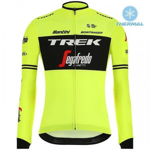 2019 Trek Factory Racing Geel Thermal Wielershirt Lange Mouw 841UFYS