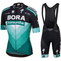 Bora Hansgrohe 2019 Team Fietskleding Set Wielershirt Korte Mouw+Korte Fietsbroeken Bib