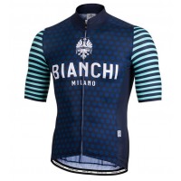 BIANCHI MILANO Davoli Blue Wielershirt Korte Mouw BIANCHI MILANO Davoli Blue Wielershirt Korte Mouw