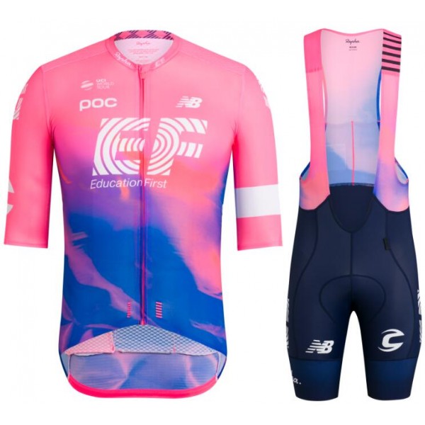 EF Education First PRO TEAM AERO 2019 Fietskleding Set Wielershirt Korte Mouw+Korte Fietsbroeken Bib