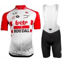 Lotto Soudal 2019 Fietskleding Set Wielershirt Korte Mouw+Korte Fietsbroeken Bib Lotto Soudal 2019 Fietskleding Set Wielershirt Korte Mouw+Korte Fietsbroeken Bib