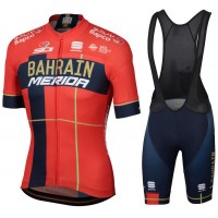 Team Bahrain Merida 2019 Fietskleding Set Wielershirt Korte Mouw+Korte Fietsbroeken Bib Team Bahrain Merida 2019 Fietskleding Set Wielershirt Korte Mouw+Korte Fietsbroeken Bib