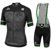 Peter Sagan LOGO Team 2019 Line Black Fietskleding Set Wielershirt Korte Mouw+Korte Fietsbroeken Bib