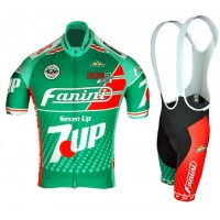 Retro Fanini 7 UP Fietskleding Set Wielershirt Korte Mouw+Korte Fietsbroeken Bib
