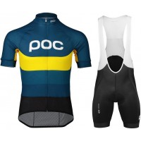 POC Essential Road Logo Yellow Fietskleding Set Wielershirt Korte Mouw+Korte Fietsbroeken Bib POC Essential Road Logo Yellow Fietskleding Set Wielershirt Korte Mouw+Korte Fietsbroeken Bib