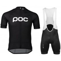POC Essential Road Logo Black Fietskleding Set Wielershirt Korte Mouw+Korte Fietsbroeken Bib POC Essential Road Logo Black Fietskleding Set Wielershirt Korte Mouw+Korte Fietsbroeken Bib