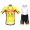 2020 Bingoal Wallonie Bruxelle Geel Fietskleding Set Fietsshirt Met Korte Mouwen+Korte Koersbroek Bib 946DHNY