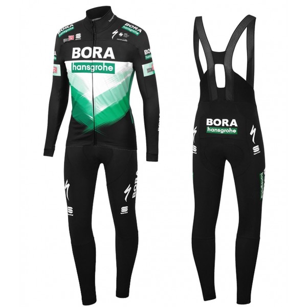 2020 Bora Pro Team Wielerkleding Set Wielershirt Lange Mouw+Lange Fietsbroeken Bib 821SIQN