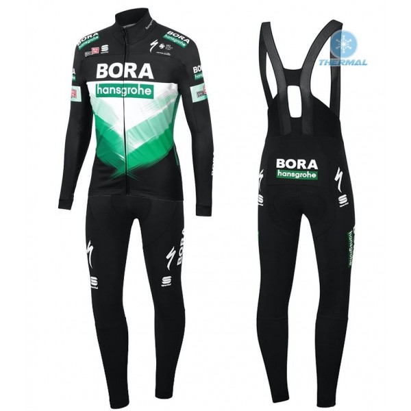 2020 Bora Pro Team Thermal Fietskleding Set Wielershirts Lange Mouw+Lange Wielrenbroek Bib 771FNJV
