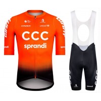 2020 CCC Pro Team Orange Fietskleding Set Fietsshirt Met Korte Mouwen+Korte Koersbroek Bib 495ERIC 2020 CCC Pro Team Orange Fietskleding Set Fietsshirt Met Korte Mouwen+Korte Koersbroek Bib 495ERIC