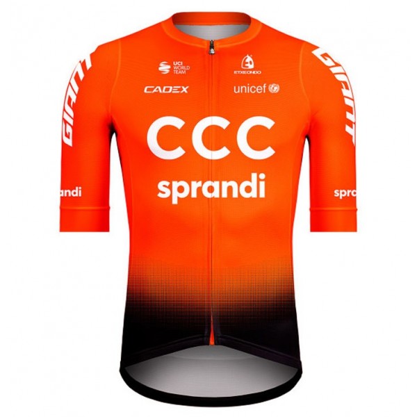 2020 CCC Pro Team Orange Wielershirt Korte Mouw 112QVFK