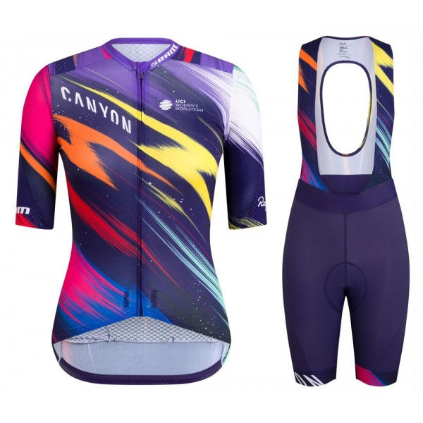 2020 Canyon Pro Team CS Dames Fietskleding Set Wielershirt Korte Mouw+Korte Fietsbroeken Bib 784XMTU