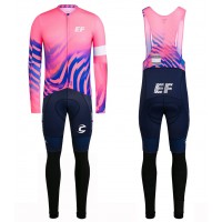 2020 EF Pro Cycling Team Pink Wielerkleding Set Wielershirt Lange Mouw+Lange Fietsbroeken Bib 327FWRG 2020 EF Pro Cycling Team Pink Wielerkleding Set Wielershirt Lange Mouw+Lange Fietsbroeken Bib 327FWRG