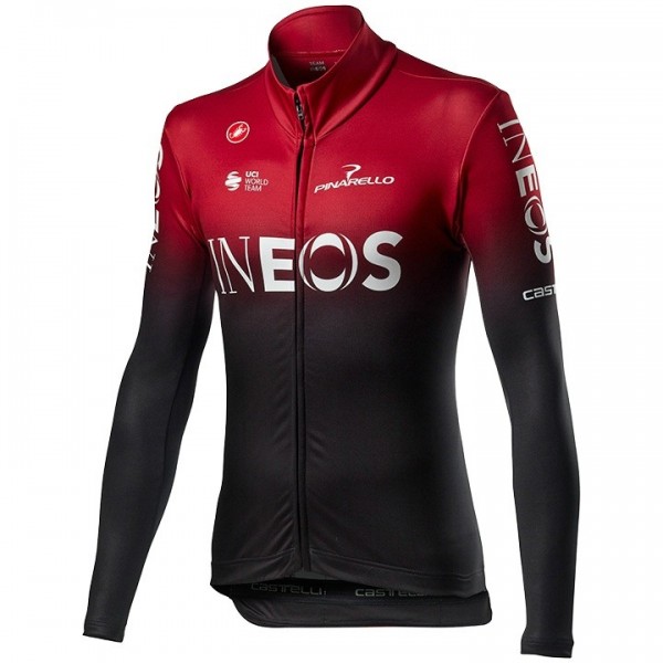 2020 INEOS Team Rood Fietskleding Wielershirt Lange Mouw 465LHHC