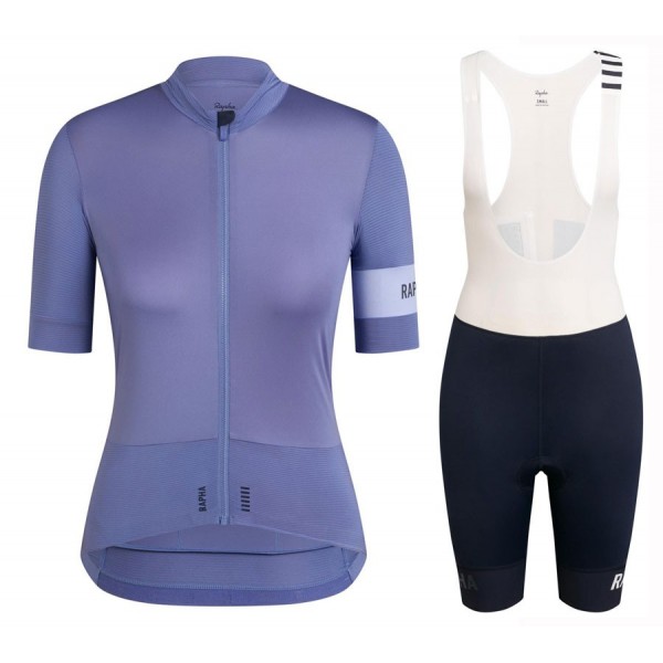 2020 Rapha Pro Team Dames's Grey Fietskleding Set Wielershirt Korte Mouw+Korte Fietsbroeken Bib 835WJEV