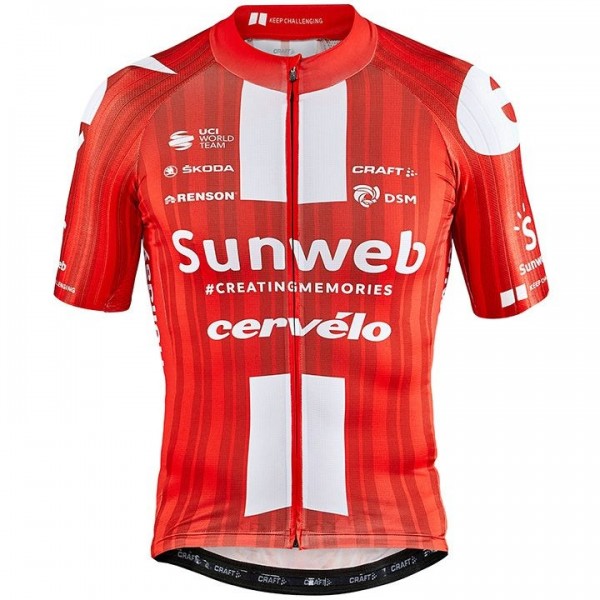 2020 SUMWEB Team Rood Wielershirt Korte Mouw 238AEGZ