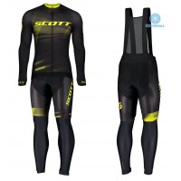 2020 Scott RC Pro Zwart-Geel Thermal Fietskleding Set Wielershirts Lange Mouw+Lange Wielrenbroek Bib 673DJBG 2020 Scott RC Pro Zwart-Geel Thermal Fietskleding Set Wielershirts Lange Mouw+Lange Wielrenbroek Bib 673DJBG