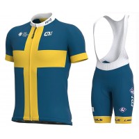 2020 Team FDJ Sweden Champion Fietskleding Set Fietsshirt Met Korte Mouwen+Korte Koersbroek Bib 153IFCZ