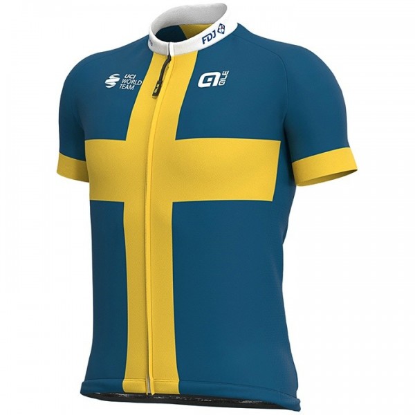 2020 Team FDJ Sweden Champion Wielershirt Korte Mouw 926INQJ