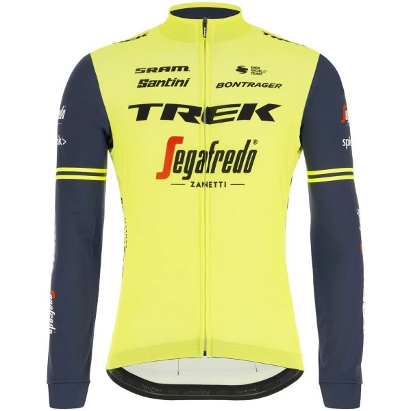 2020 Trek Segafredo Factory Racing Geel Fietskleding Wielershirt Lange Mouw 117RVLV