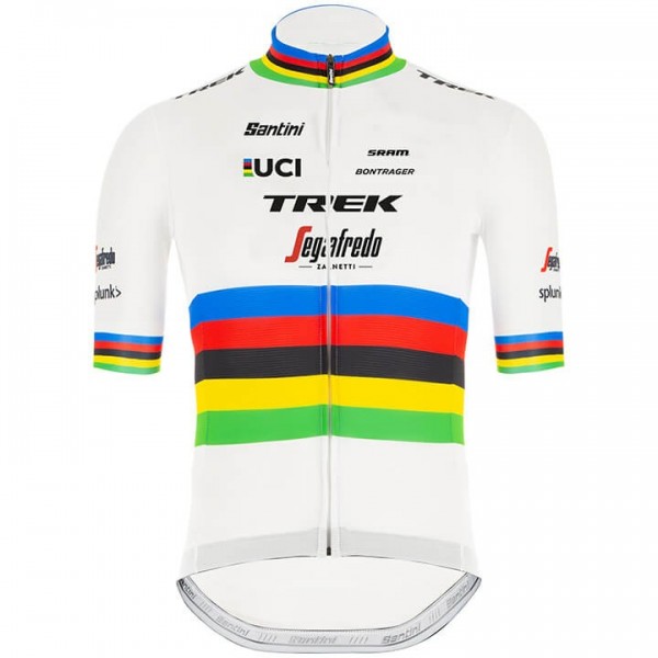 2020 Trek Segafredo World Champion Wit Wielershirt Korte Mouw 107YYXW