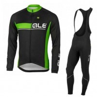 2016 ALE Wielerkleding Set Wielershirt Lange Mouwen+Lange Fietsbroeken Bib Vliezen-3