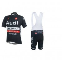 2015 AUDI Fietskleding Set Fietsshirt Met Korte Mouwen+Korte Koersbroek Zwar 2015 AUDI Fietskleding Set Fietsshirt Met Korte Mouwen+Korte Koersbroek Zwar