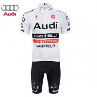 2015 AUDI Wielerkleding Set Wielershirt Korte Mouwen+Fietsbroek Korte Wit 2015 AUDI Wielerkleding Set Wielershirt Korte Mouwen+Fietsbroek Korte Wit