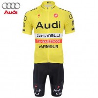 2015 AUDI Wielerkleding Set Wielershirt Korte Mouwen+Fietsbroek Korte Geel 2015 AUDI Wielerkleding Set Wielershirt Korte Mouwen+Fietsbroek Korte Geel