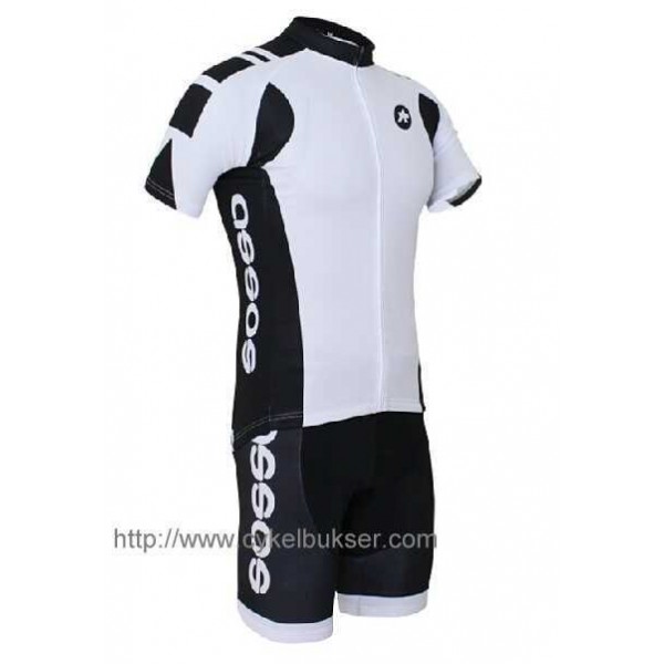 2014 Assos Wielerkleding Set Wielershirts Korte Mouw+Fietsbroek Wit