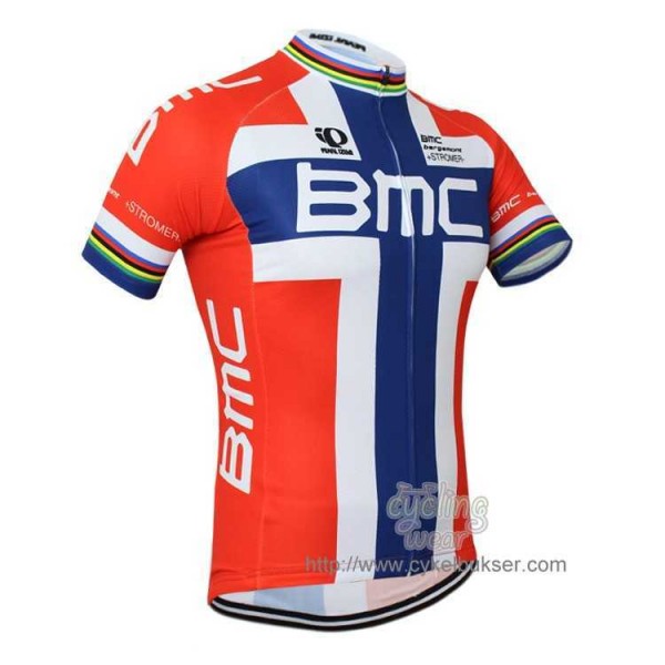 BMC Racing Teams Norwegian Champion Wielershirt Met Korte Mouwen