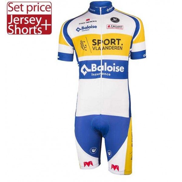 2017 Baloise Sport Fietskleding Set Fietsshirt Met Korte Mouwen+Korte Koersbroek 02