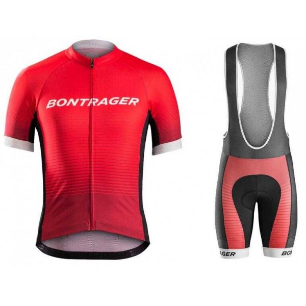 2016 Bontrager Fietskleding Set Fietsshirt Met Korte Mouwen+Korte Koersbroek Rood Zwart