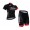 2016 Bora Wielerkleding Set Wielershirt Korte Mouwen+Fietsbroek Korte Zwart Rood