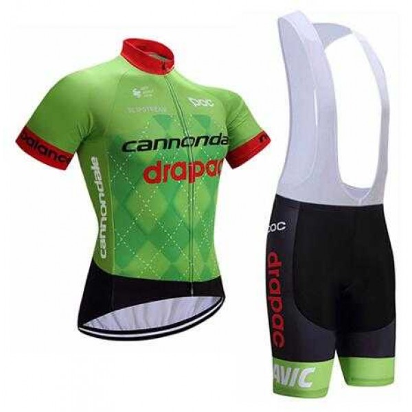 2017 Cannondale Drapac Fietskleding Set Fietsshirt Met Korte Mouwen+Korte Koersbroek