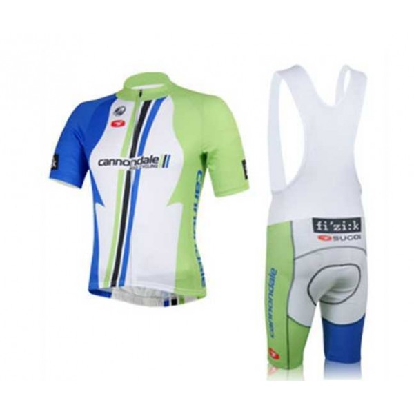 2013 Cannondale Fietskleding Set Fietsshirt Met Korte Mouwen+Korte Koersbroek Wit